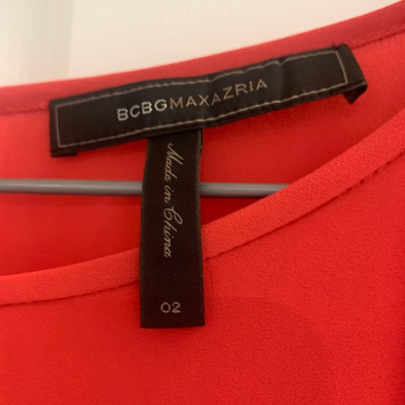 BCBG MaxAzria Red Romper Size 02 - Picture 2 of 3